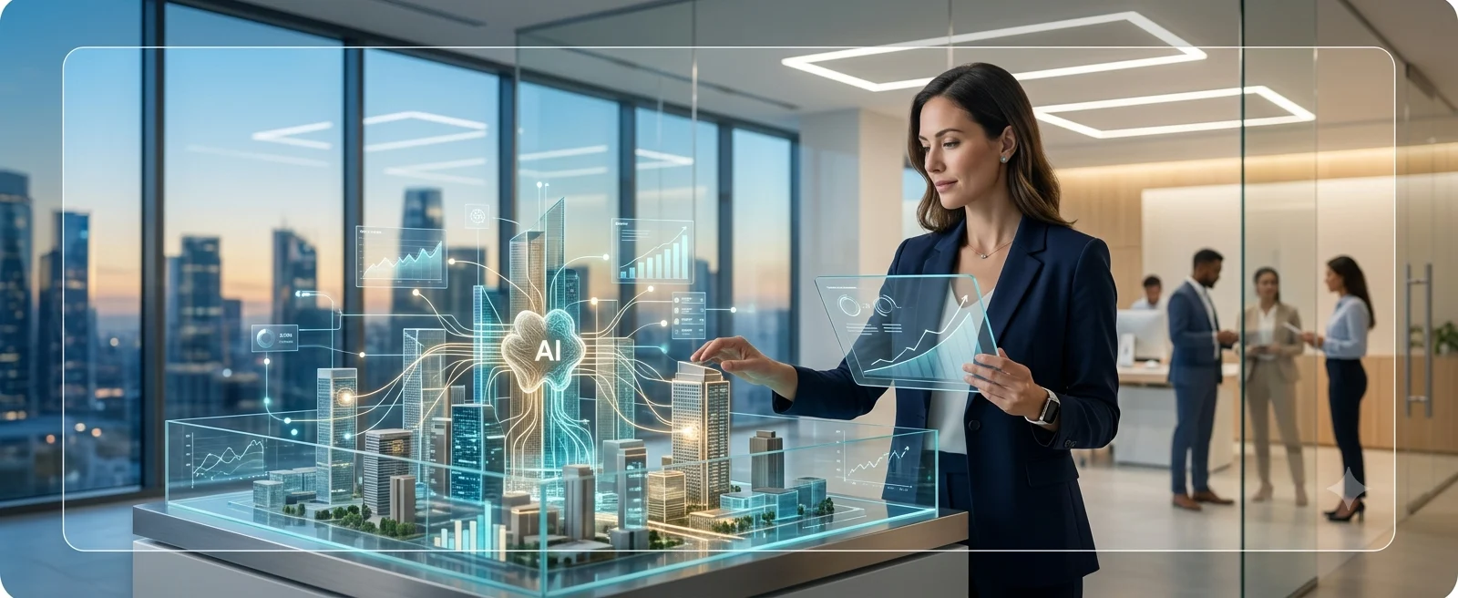 AI Transformation Advisory executive using AI growth operating model and digital strategy interface